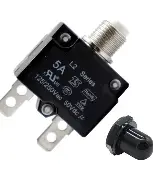 CIRCUIT BREAKER 5AMP WITH WATERPROOF CAP
